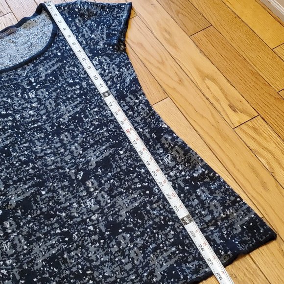 SUZY SHIER Thin Knit Shirt: grey black white - Picture 8 of 9